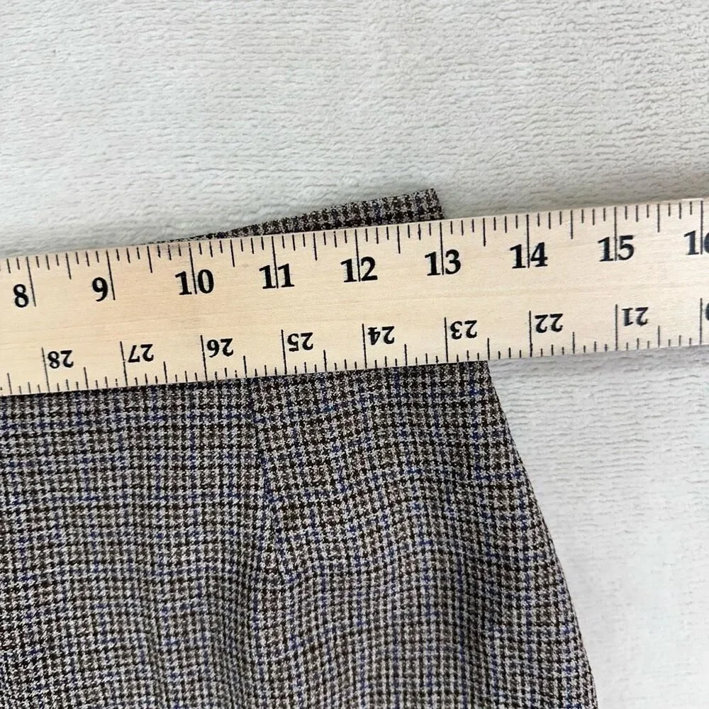 Vintage Skirt Womens 5 Brown Houndstooth Mini Academia Y2K 90s Grunge Punk USA‎